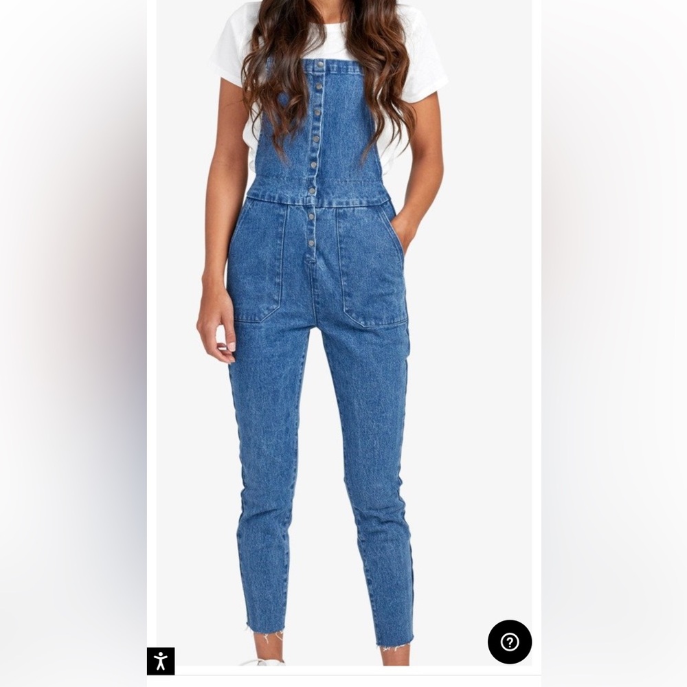 NWT RVCA Paiger Denim Overalls